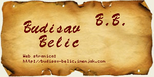 Budisav Belić vizit kartica